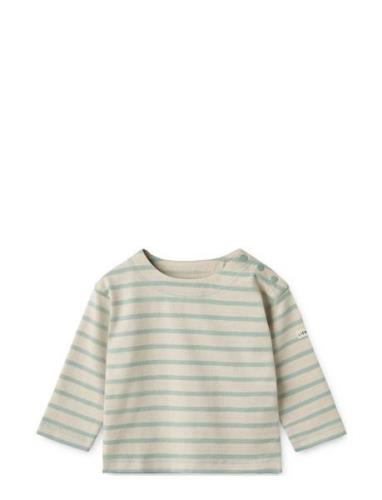 Farah Baby Stripe Sweatshirt Tops T-shirts Long-sleeved T-shirts Beige...