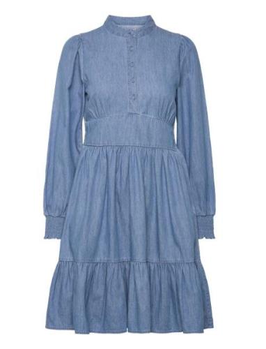 Rosa Miluna Dress Knälång Klänning Blue NORR