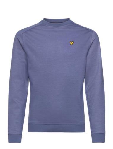 Fly Fleece Crew Tops T-shirts Long-sleeved T-shirts Blue Lyle & Scott