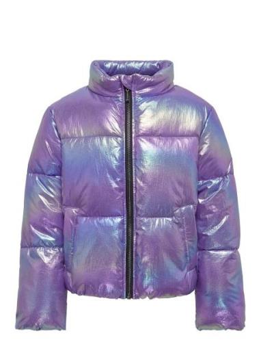 Kogceline Metallic Short Puffer Cs Otw Fodrad Jacka Purple Kids Only