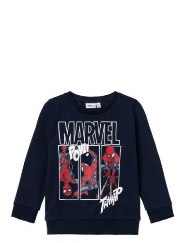 Nmmjessie Spiderman Sweat Unb Noos Mar Tops Sweat-shirts & Hoodies Swe...