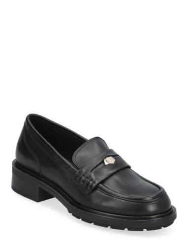 Th Penny Loafer Loafers Låga Skor Black Tommy Hilfiger