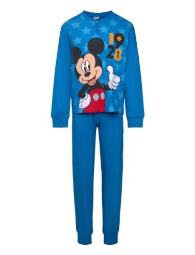 Pyjama Pyjamas Set Blue Mickey Mouse