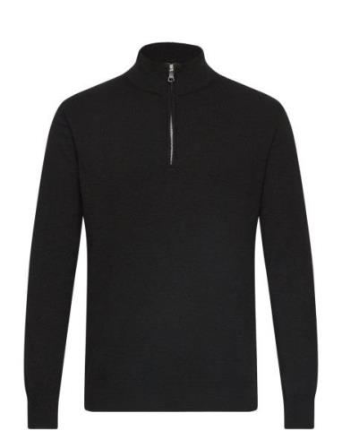 Patton Half Zip Tops Knitwear Half Zip Jumpers Black Oscar Jacobson