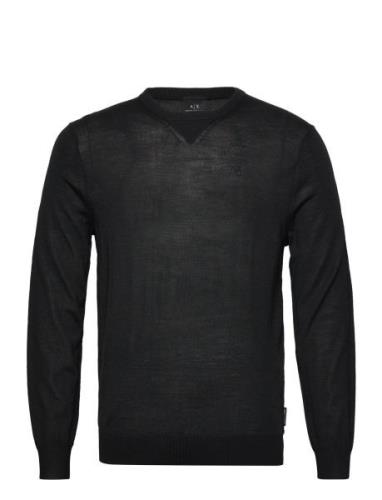 Ax Man Pullover Tops Knitwear Round Necks Black Armani Exchange