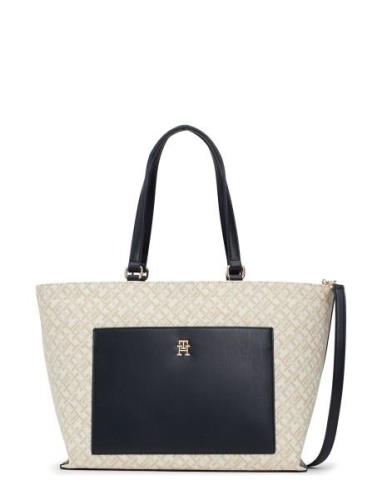 Th Distinct Tote Mono Shopper Väska Navy Tommy Hilfiger