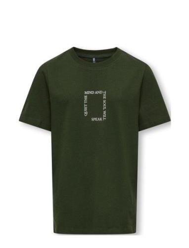 Kobjoseph Reg S/S Tee Box Jrs Tops T-shirts Short-sleeved Green Kids O...