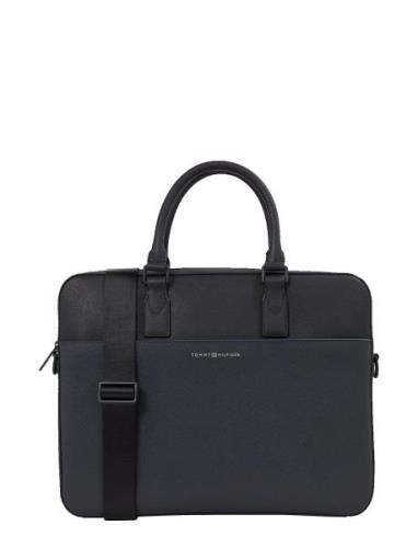 Tommy Hilfiger Th Business Leather Computer Bag Svart