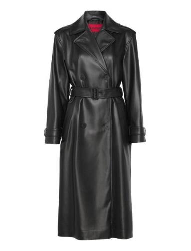 Malitta-1 Trench Coat Rock Black HUGO