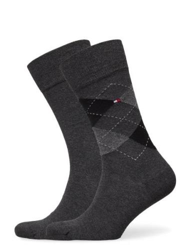 Tommy Hilfiger Th Men Sock Check 2P Svart