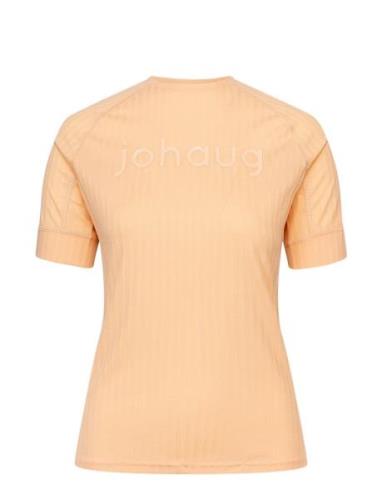 Rib Tech Tee Sport T-shirts & Tops Short-sleeved Orange Johaug