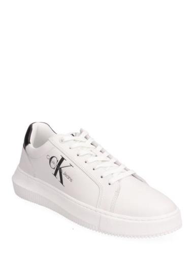 Chunky Cupsole Mono Lth Låga Sneakers White Calvin Klein