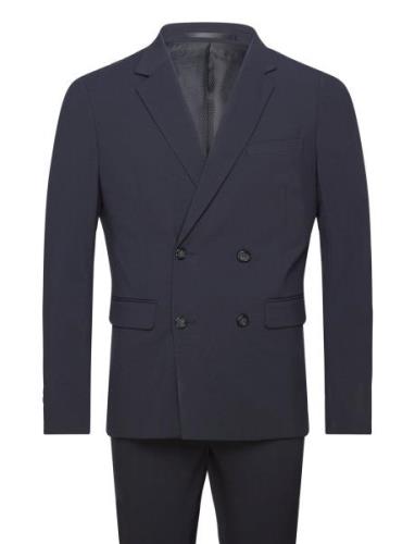 Plain Db Mens Suit Kostym Navy Lindbergh