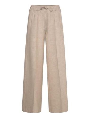 Tamaya Bottoms Trousers Wide Leg Beige BOSS