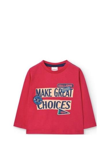 Knit T-Shirt For Baby Boy -Bci Tops T-shirts Long-sleeved T-shirts Red...