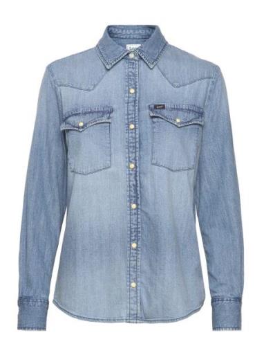 Regular Western Shirt Tops Shirts Long-sleeved Blue Lee Jeans