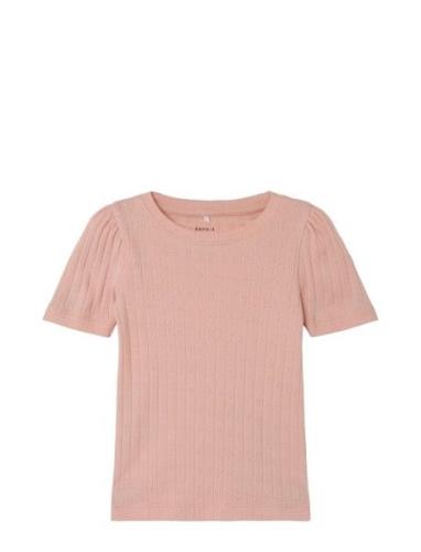 Nmfhenny Ss Slim Top Tops T-shirts Short-sleeved Pink Name It