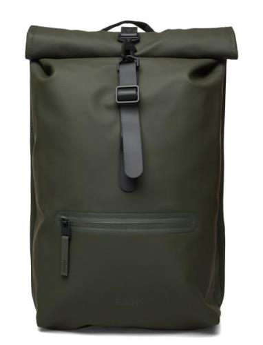 Rolltop Rucksack W3 Ryggsäck Väska Khaki Green Rains