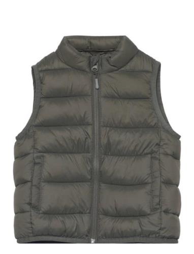 Quilted Gilet Fodrad Väst Khaki Green Mango