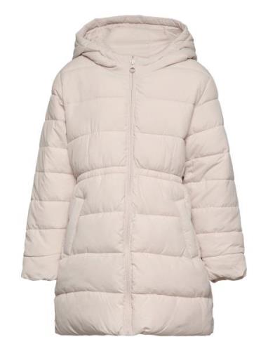 Quilted Long Coat Fodrad Jacka Cream Mango