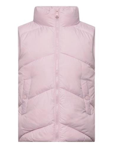 Quilted Gilet Fodrad Väst Pink Mango