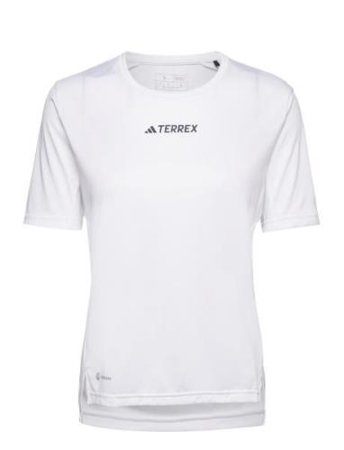 W Mt Tee Sport T-shirts & Tops Short-sleeved White Adidas Terrex