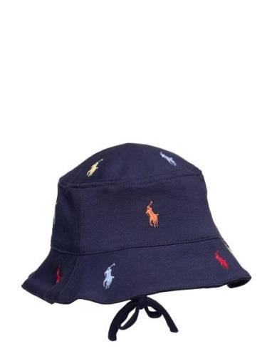 Polo Pony Cotton Interlock Hat Solhatt Blue Ralph Lauren Baby