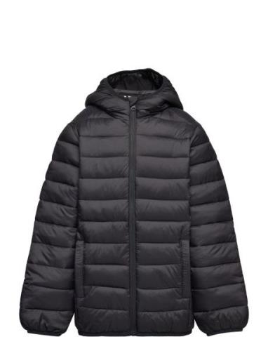 Hood Quilted Coat Fodrad Jacka Black Mango