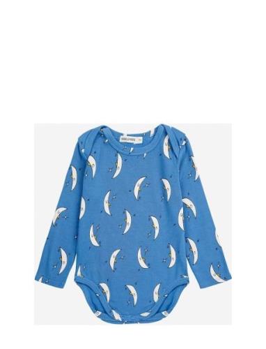 Baby Beneath The Moon All Over Body Bodies Long-sleeved Blue Bobo Chos...