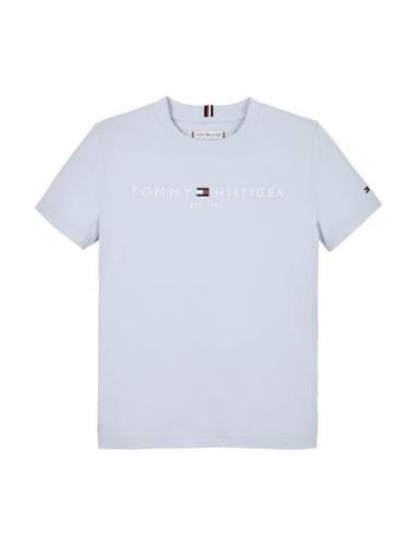 U Essential Tee S/S Tops T-shirts Short-sleeved Blue Tommy Hilfiger