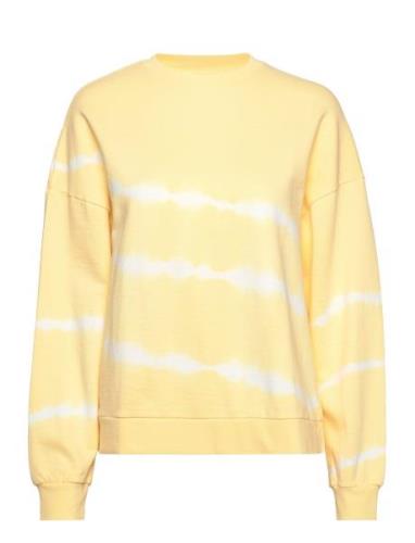 Tie-Dye Sweatshirt Tops Sweat-shirts & Hoodies Sweat-shirts Yellow Man...