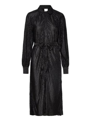 Yasomira Ls Midi Dress S. Noos Knälång Klänning Black YAS