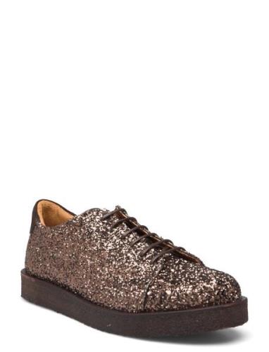 Shoes - Flat - With Lace Låga Sneakers Silver ANGULUS