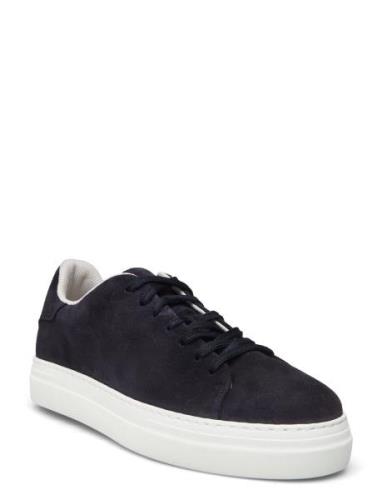 Slhdavid Chunky Suede Sneaker Noos Låga Sneakers Navy Selected Homme