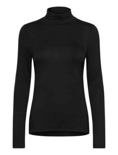 French Connection Venitia Jersey Split Cuff Top Svart