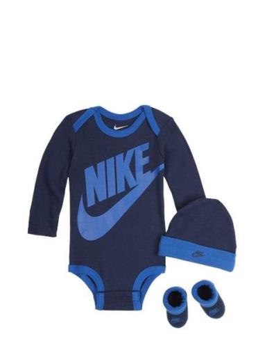 Nike Futura Bodysuit Box Set Långärmad Bodysuit Navy Nike