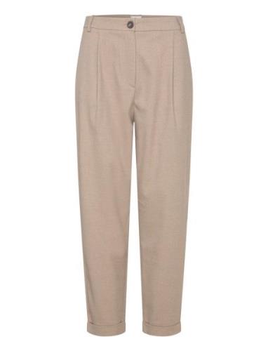 Maloufv Bottoms Trousers Straight Leg Beige FIVEUNITS