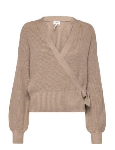 Object Objmalena L/S Wrap Cardigan Noos Beige