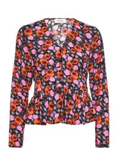 Bonmd Print Top Tops Blouses Long-sleeved Multi/patterned Modström