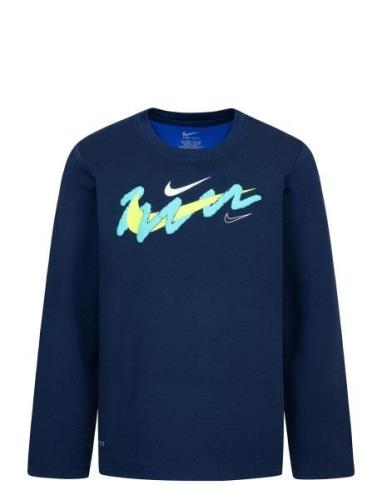 Nike Dri-Fit Swoosh Longsleeve Tee Tops T-shirts Long-sleeved T-shirts...