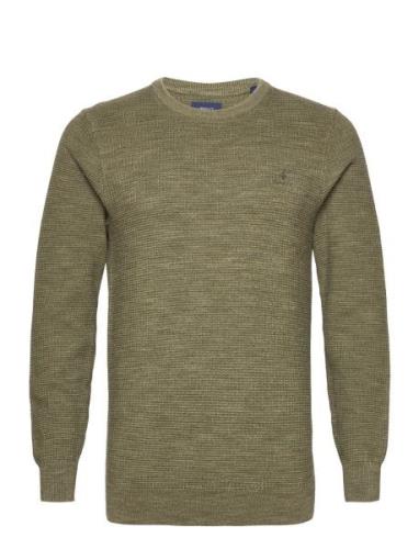 D2. Sunfaded C-Neck Tops Knitwear Round Necks Green GANT