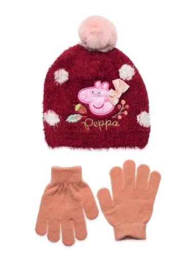 Bonnet & Gloves Accessories Headwear Hats Beanie Pink Gurli Gris