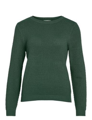 Vidalo O-Neck L/S Knit Top- Noos Tops Knitwear Jumpers Green Vila