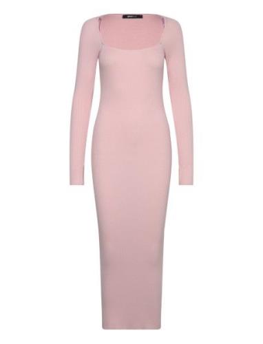 Gina Tricot Knitted Midi Dress Rosa