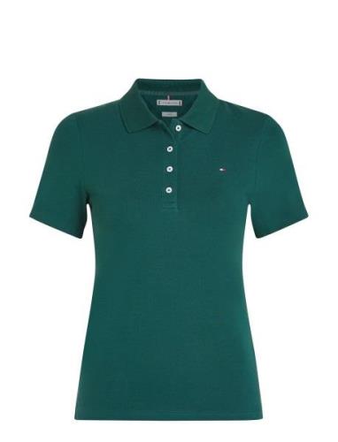 1985 Slim Pique Polo Ss Tops T-shirts & Tops Polos Green Tommy Hilfige...