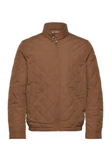 Quilted Windcheater Tunn Jacka Brown GANT