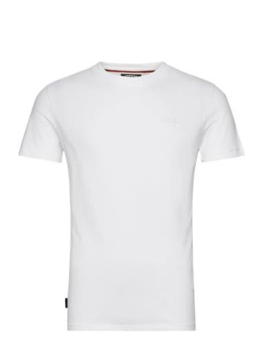 Essential Logo Emb Tee Tops T-shirts Short-sleeved White Superdry