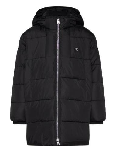 Essential Parka Puffer Fodrad Jacka Black Calvin Klein