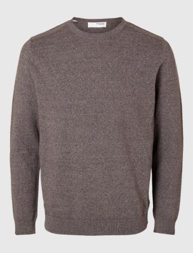 Selected Homme Slhberg Crew Neck Noos Brun