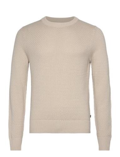 Oliver Structure Sweater Tops Knitwear Round Necks Beige J. Lindeberg